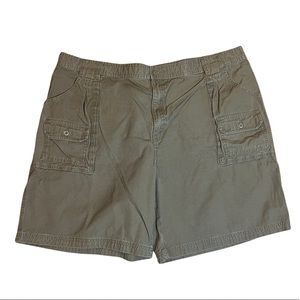 Cabela's 7 Pocket Hiker Canvas Cargo Utility Shorts Mens Size 46 Brown Fishing